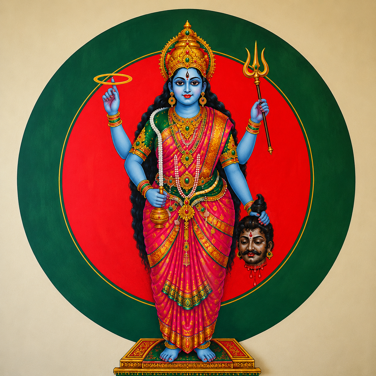 Kerala mural of the goddess